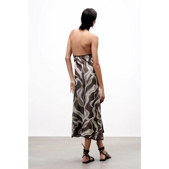 ZARA JACQUARD KNIT DRESS - Picture 5 of 8
